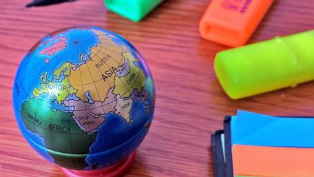 Global Learning Vibes in Colorful Spaces wallpaper