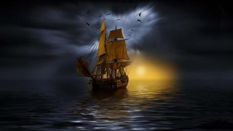 Mystical Night Voyage wallpaper