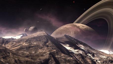 Galactic Planetary Vista wallpaper