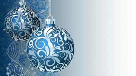 Snowflake Blue Christmas Ornaments Wallpaper wallpaper