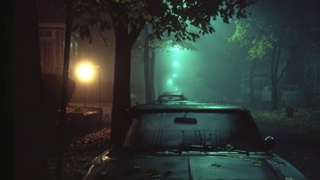 Mysterious Night Drive in the City wallpaper