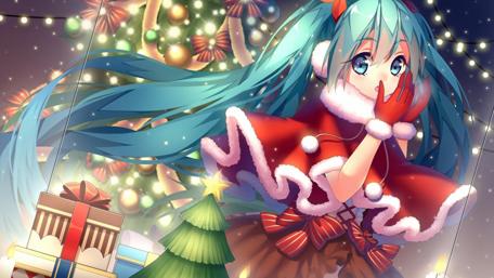 Hatsune Miku Christmas Celebration Wallpaper wallpaper