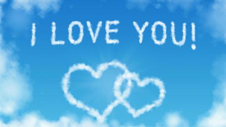 Skywritten Love Confession wallpaper
