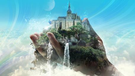 Floating Castle in Dreamland wallpaper