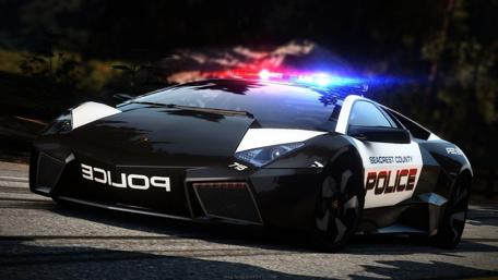 Sleek Police Car in Action Scene wallpaper