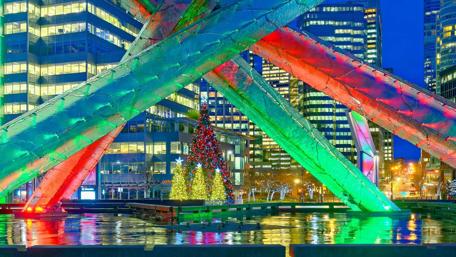 Festive Illuminations in the City Square wallpaper