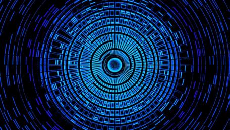 Hypnotic Blue Fractal Design wallpaper