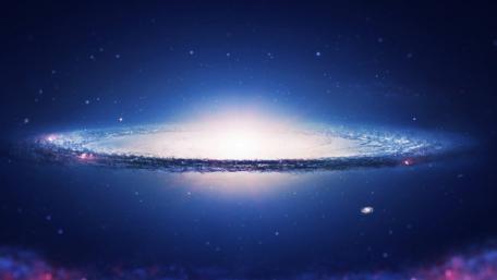 Cosmic Panorama of a Distant Galaxy wallpaper