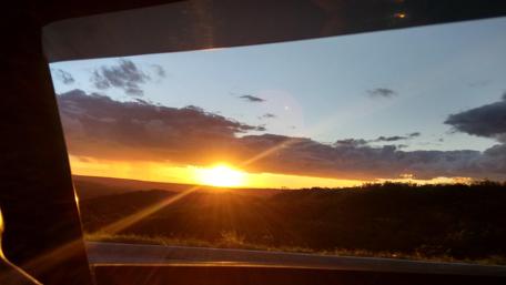 Serene Sunset Through the Window wallpaper