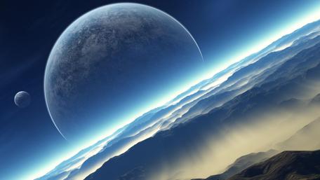 Celestial Serenity Beyond Earthly Horizons wallpaper