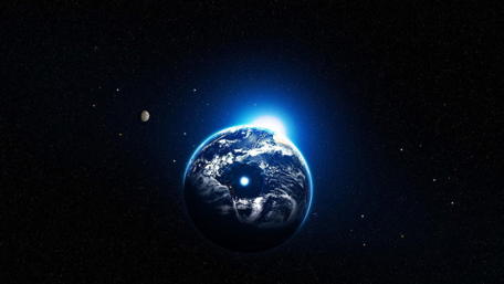 Celestial Beauty of Earth in the Cosmos wallpaper