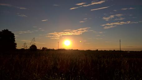 Golden Sunrise Over Thiene Fields Beautiful Nature Scene in Italy wallpaper