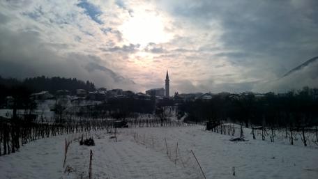 Winter Serenity in Feltre Italy wallpaper