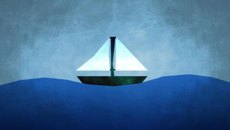 Sailing Through Abstract Waters wallpaper
