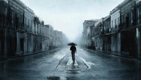 Silent Walk in the Rain wallpaper