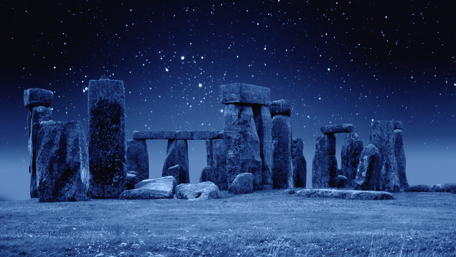 Mysterious Night at Ancient Stone Circle wallpaper