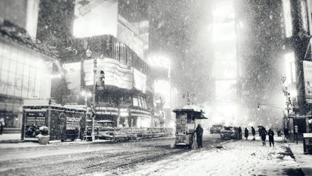 Winter Nostalgia in Vintage New York City wallpaper