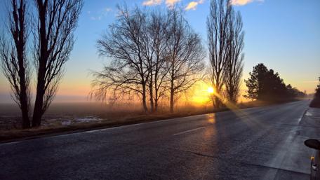 Serene Sunrise on a Bulgarian Morning wallpaper