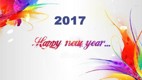 Vibrant 2017 New Year Celebration Wallpaper wallpaper