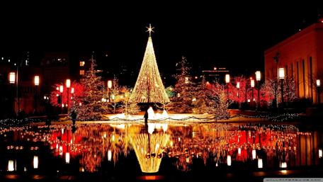 Festive Nighttime Celebration Scene wallpaper
