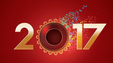 Vibrant Celebration of New Beginnings in 2017 wallpaper