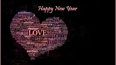 Joyful Beginnings and Romantic Wishes for the New Year wallpaper