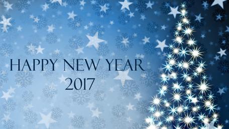 New Year Celebration with Sparkling Snowflakes wallpaper