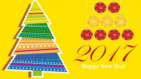 Colorful New Year Celebration Wallpaper 2017 wallpaper
