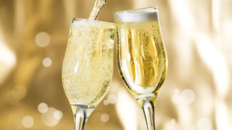 New Year Toast in Golden Elegance wallpaper