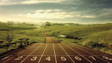 Race Track to Open Hills wallpaper