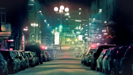 City Nights Illuminated in Vibrant Glow wallpaper