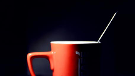 Coffee Elegance in Bold Colors wallpaper