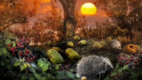 Dreamland Harvest at Sunset wallpaper