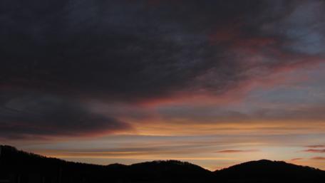 Serene Summer Sunset Over Czech Hills wallpaper