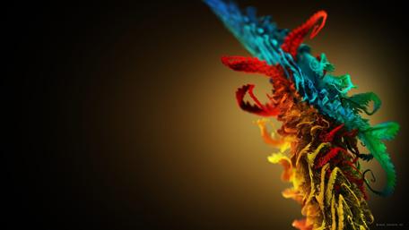 Vibrant Abstract Swirls of Colorful Energy wallpaper