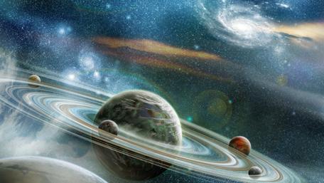 Cosmic Dance of Planets and Stars wallpaper