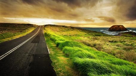 Endless Journey by the Shore wallpaper