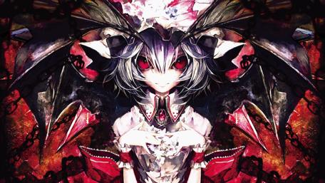 Sinister Elegance in Crimson Hues wallpaper