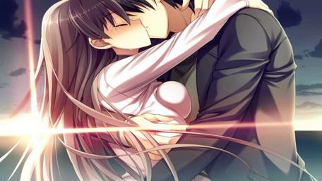 Anime Romance at Sunset wallpaper