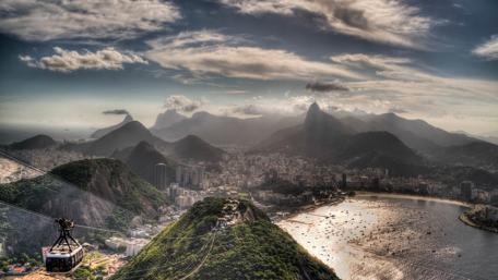 City and Mountains Harmony in 4K wallpaper