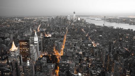 City of Lights in Monochrome wallpaper