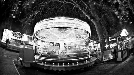 Nighttime Carousel in a Magical Wonderland wallpaper