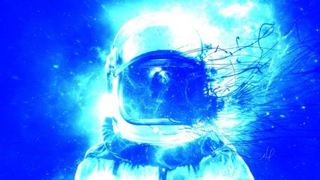 Cosmic Chaos in an Astronaut's Mind wallpaper