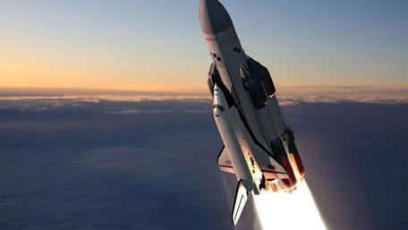Space Shuttle Ascending at Dawn wallpaper