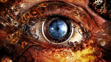 Electronic Eye - Steampunk art wallpaper