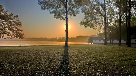 Peaceful Sunset by the Lake wallpaper