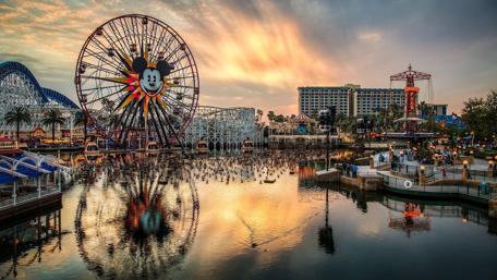 Enchanting Disney Sunset Ferris Wheel View wallpaper
