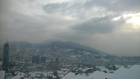 Winter Serenity in Sarajevo's Olympic Landscape wallpaper
