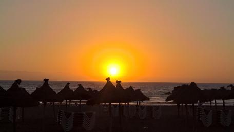 Sunset Serenity Over Tenerife Beach wallpaper