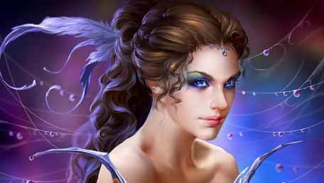 Ethereal Princess in Fantasy Realm wallpaper